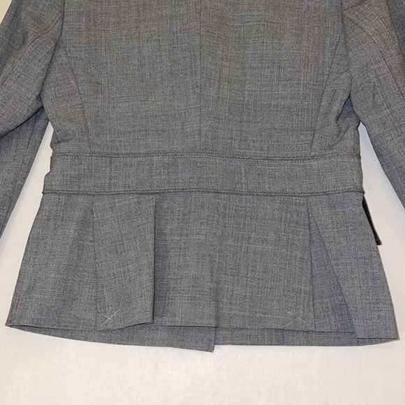 Express Design Studio Women's Heather Gray Military Suit Jacket 2 - Picture 7 of 10